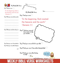 Bible Verse Worksheet