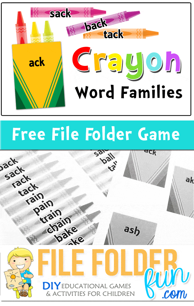 Printable Word Family Game