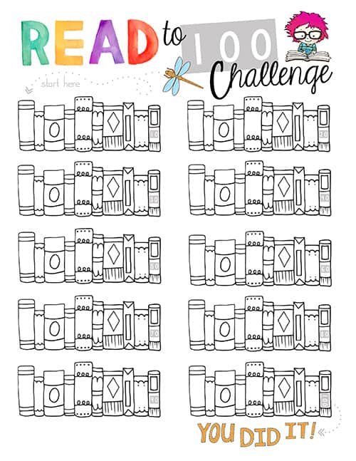 100 Book Challenge Printable Reading Log 2023 Reading Log Printable