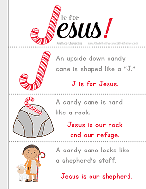 J Is For Jesus Candy Cane Printables