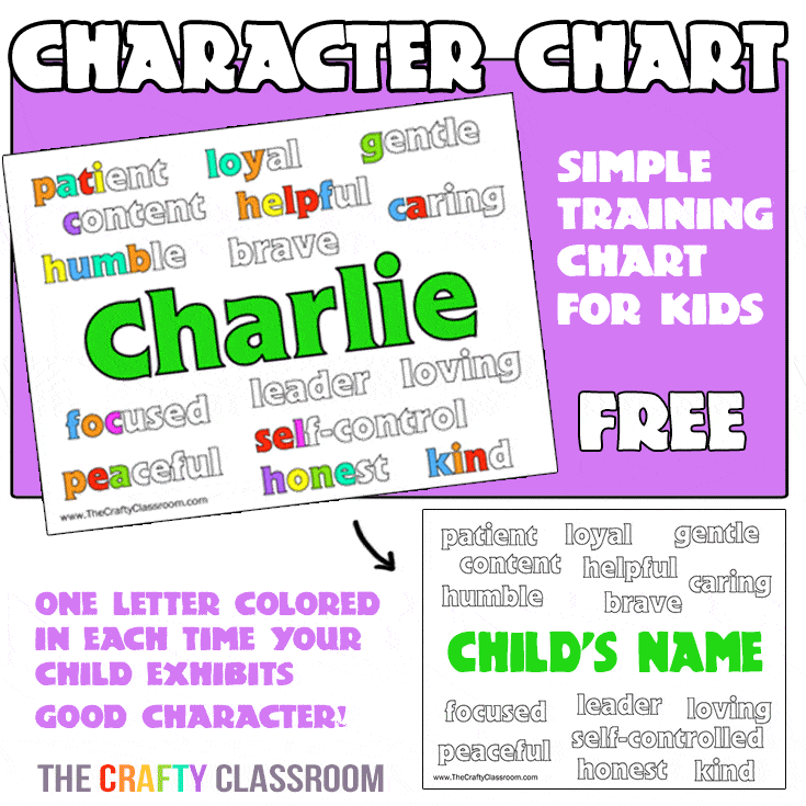 Printable Character Chart The Crafty Classroom