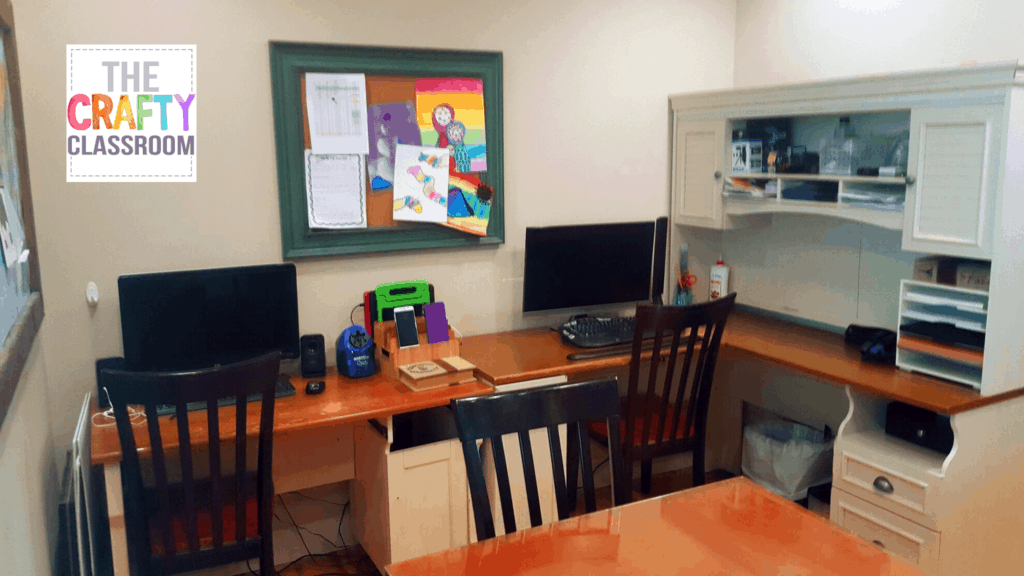 Photos Of Our Classroom The Crafty Basically I Have An L Shaped Desk Aligned With A Standard They Aren T Perfectly Matched Up But Fit Very