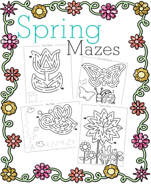 Free Spring Mazes And Activity Pages