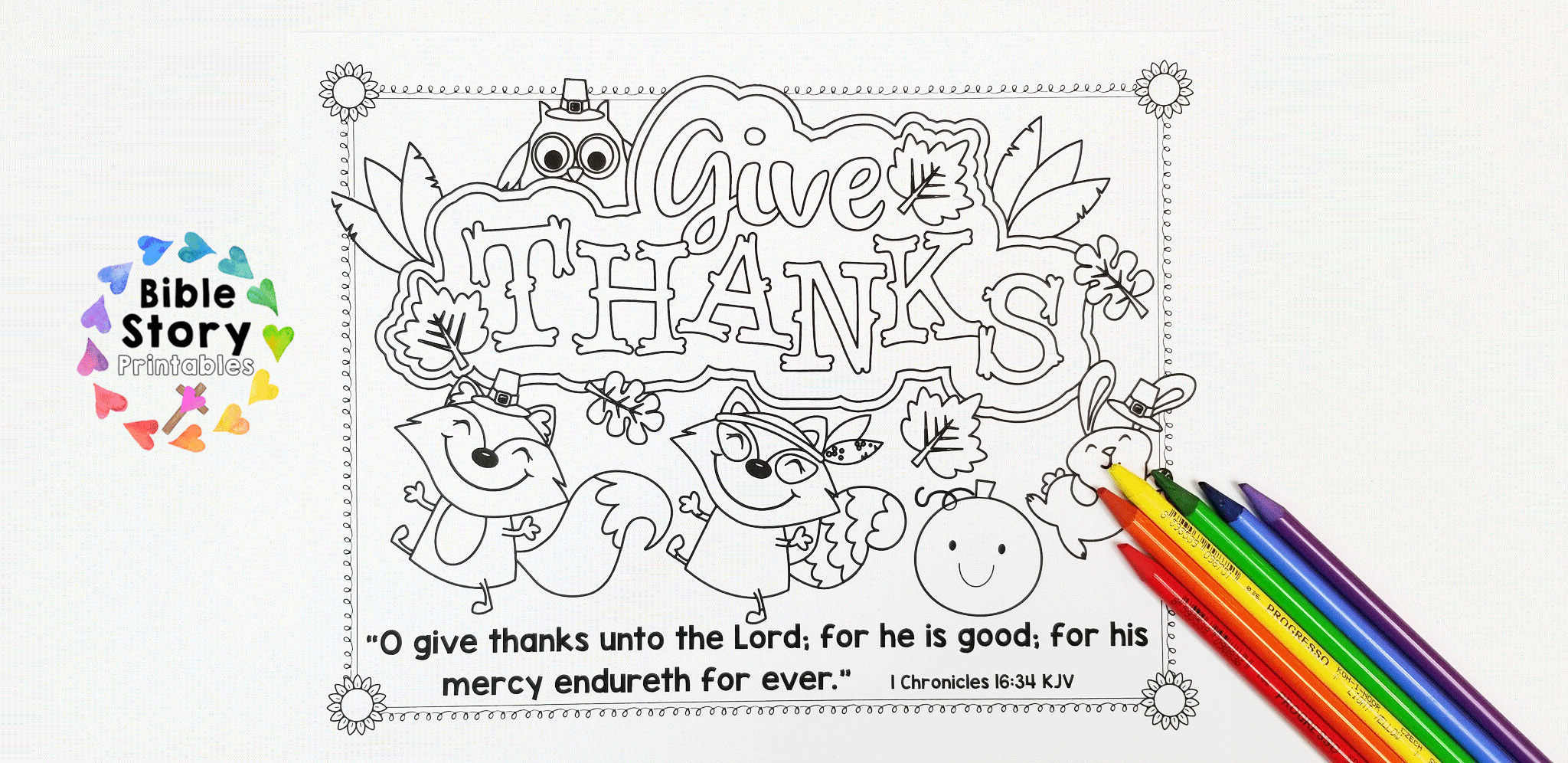 Printable Thanksgiving Placemat with Bible Verse - The Crafty Classroom