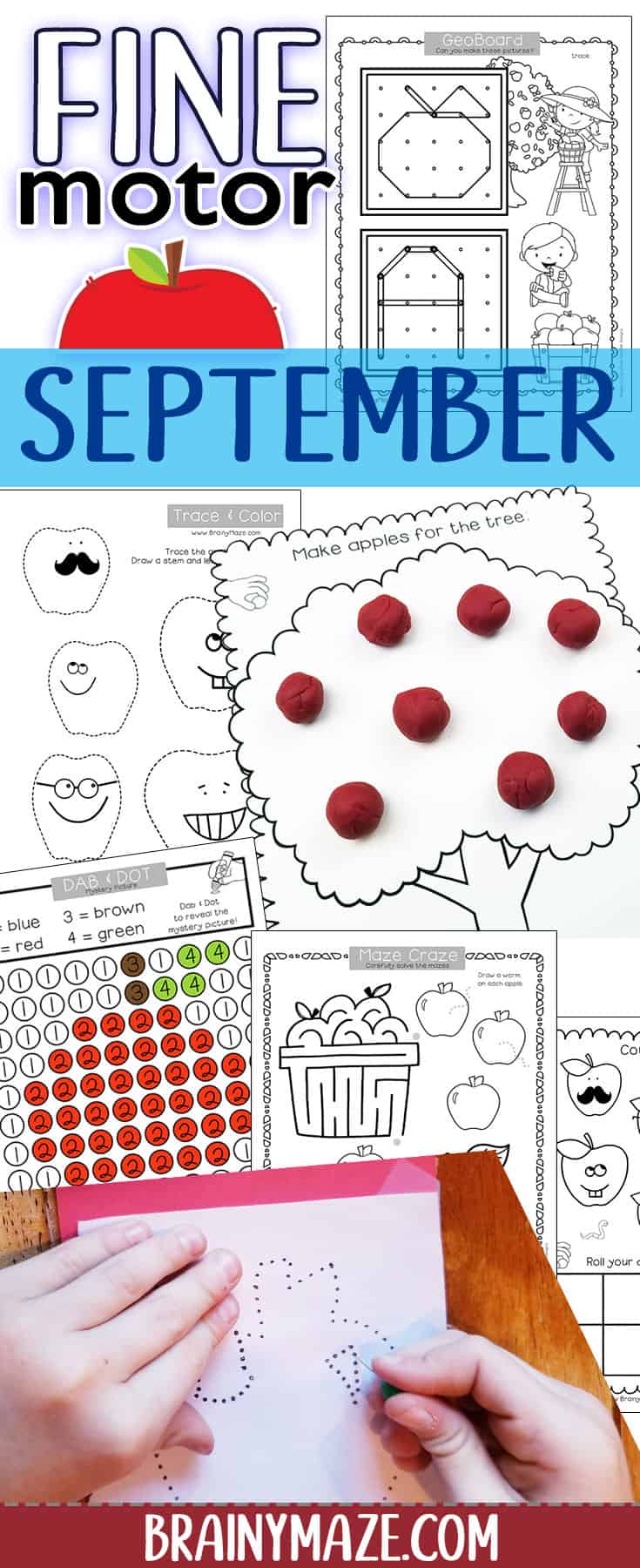 September Fine Motor Activity Pack - The Crafty Classroom